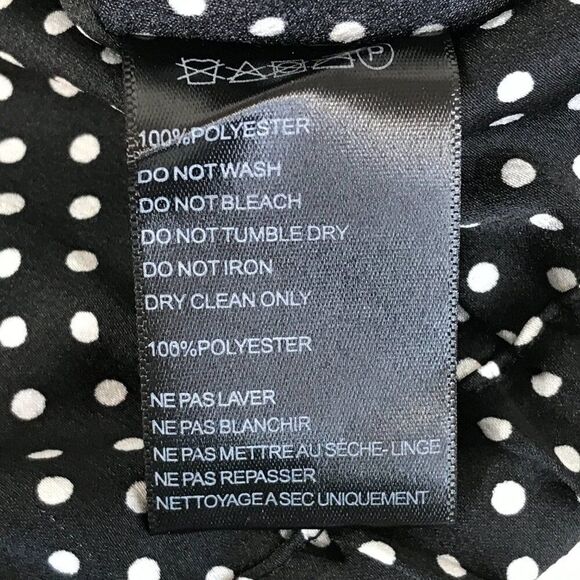 Urban Outfitters Polka Dot Faux Wrap Blouse Women's Medium Cropped Surplice - Picture 10 of 11